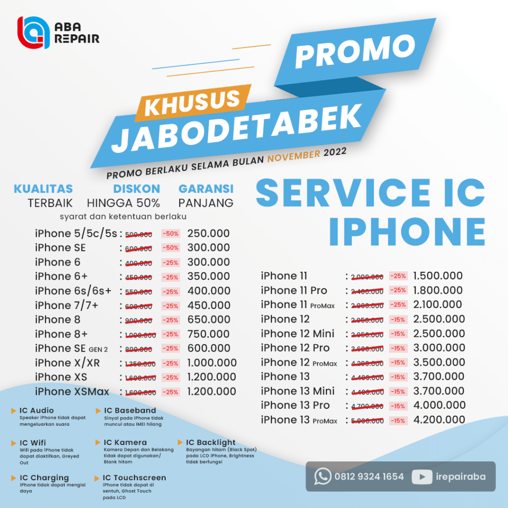 SERVICE IC IPHONE PROMO NOVEMBER 2022